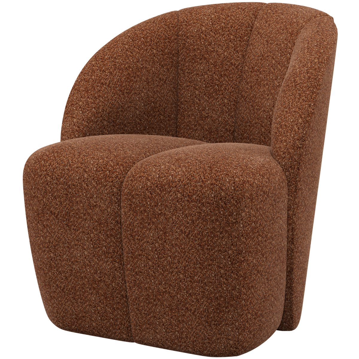 MOJO SWIVEL ARMCHAIR WOOLLY RUST BROWN