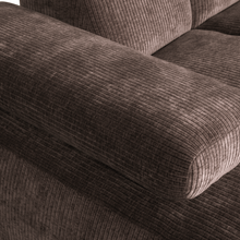 Load image into Gallery viewer, MOJO CHAISE LONGUE SOFA LEFT RIB FABRIC BROWN