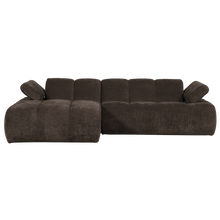 Load image into Gallery viewer, MOJO CHAISE LONGUE SOFA LEFT RIB FABRIC BROWN