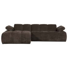 Load image into Gallery viewer, MOJO CHAISE LONGUE SOFA LEFT RIB FABRIC BROWN
