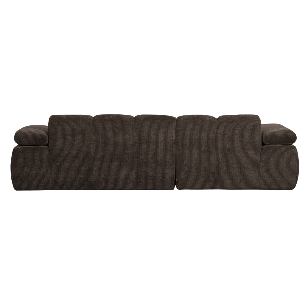 MOJO CHAISE LONGUE SOFA LEFT RIB FABRIC BROWN