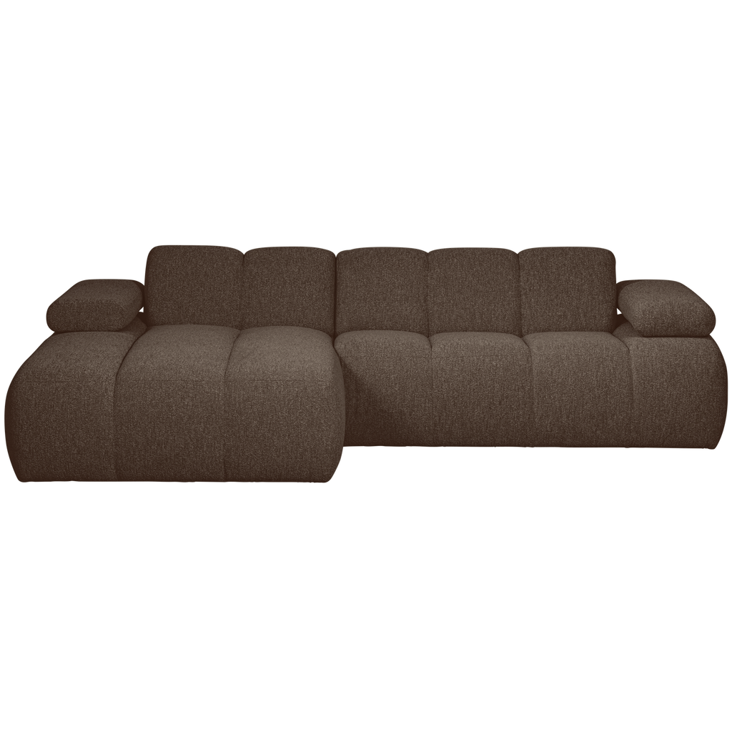 MOJO CHAISE LONGUE SOFA LEFT BOUCLE BROWN MELANGE