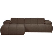Laden Sie das Bild in den Galerie-Viewer, MOJO CHAISE LONGUE SOFA LEFT BOUCLE BROWN MELANGE