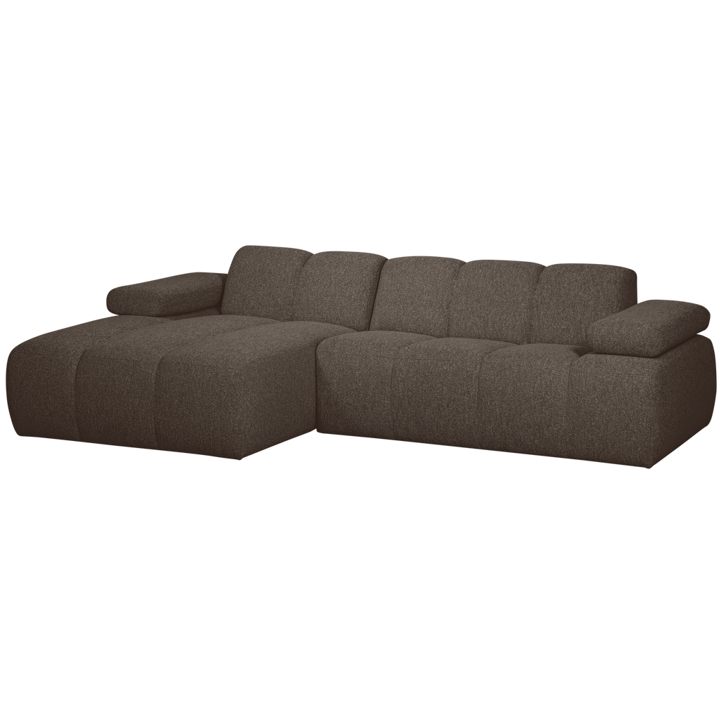 MOJO CHAISE LONGUE SOFA LEFT BOUCLE BROWN MELANGE