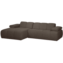 Laden Sie das Bild in den Galerie-Viewer, MOJO CHAISE LONGUE SOFA LEFT BOUCLE BROWN MELANGE