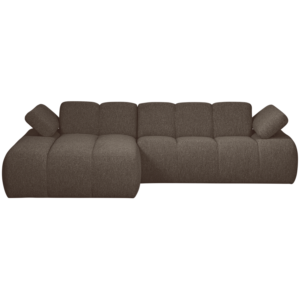 MOJO CHAISE LONGUE SOFA LEFT BOUCLE BROWN MELANGE