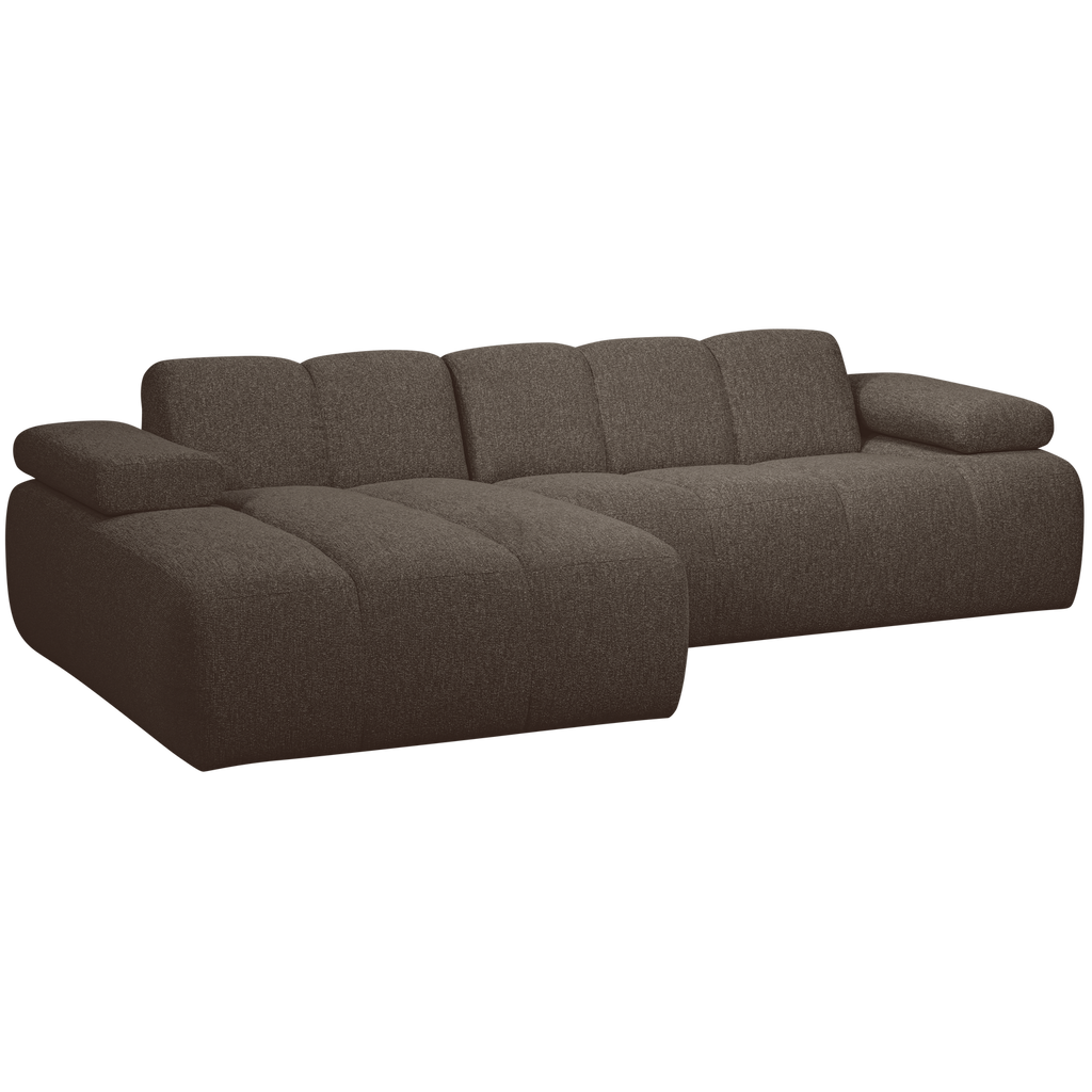 MOJO CHAISE LONGUE SOFA LEFT BOUCLE BROWN MELANGE