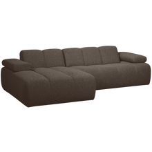 Laden Sie das Bild in den Galerie-Viewer, MOJO CHAISE LONGUE SOFA LEFT BOUCLE BROWN MELANGE