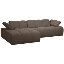 Laden Sie das Bild in den Galerie-Viewer, MOJO CHAISE LONGUE SOFA LEFT BOUCLE BROWN MELANGE