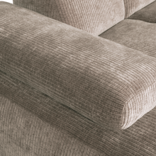 Laden Sie das Bild in den Galerie-Viewer, MOJO CHAISE LONGUE SOFA LEFT RIB FABRIC DARK SAND