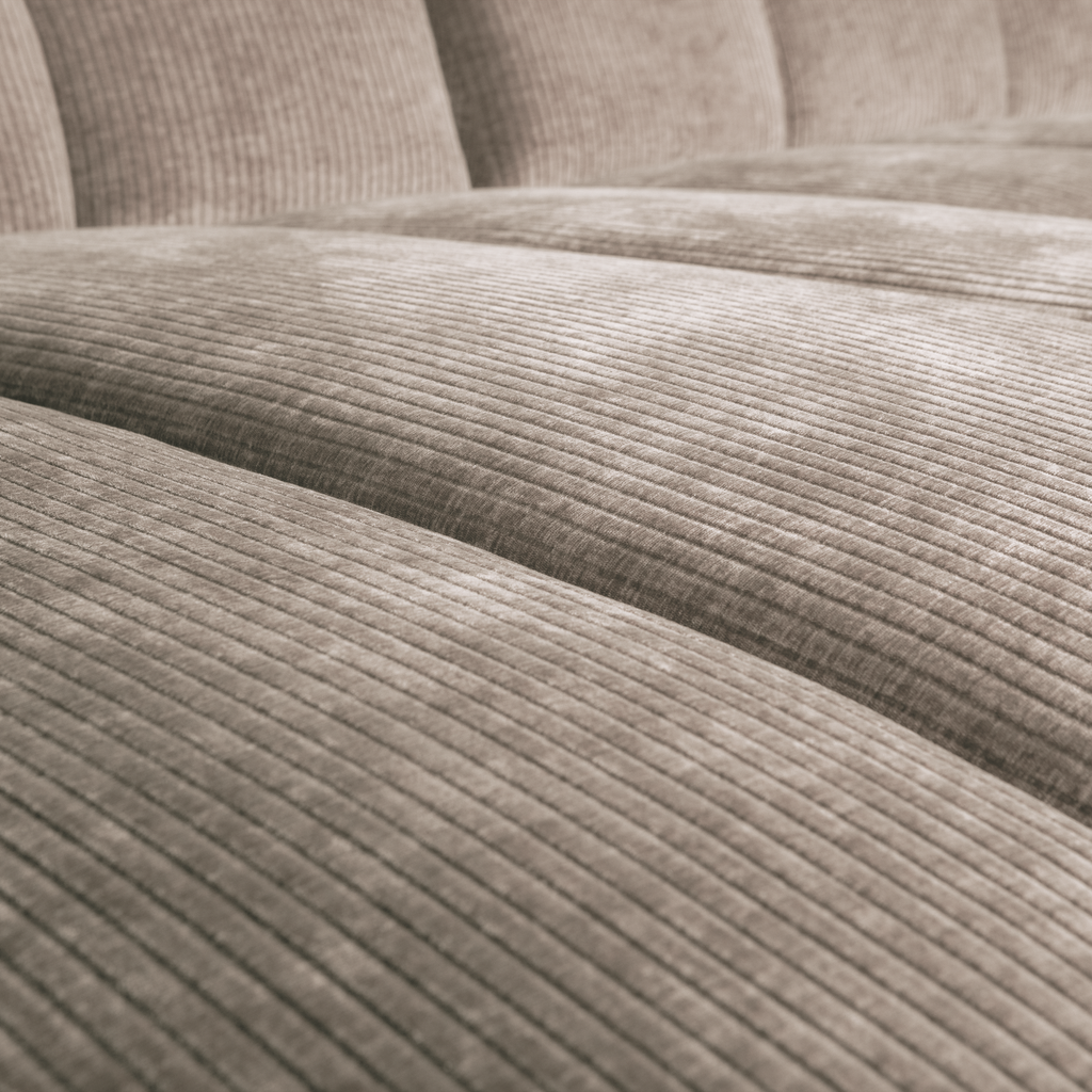 MOJO CHAISE LONGUE SOFA LEFT RIB FABRIC DARK SAND