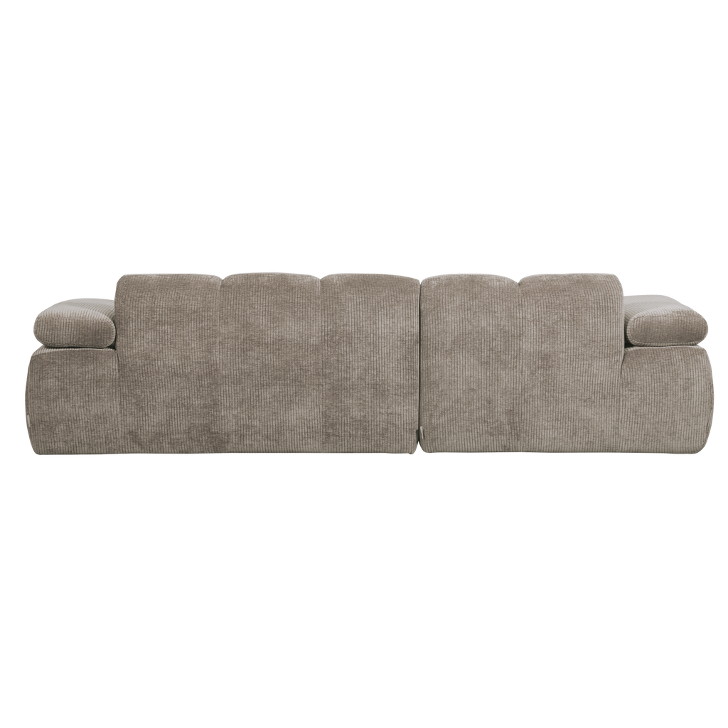 MOJO CHAISE LONGUE SOFA LEFT RIB FABRIC DARK SAND