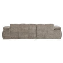 Laden Sie das Bild in den Galerie-Viewer, MOJO CHAISE LONGUE SOFA LEFT RIB FABRIC DARK SAND