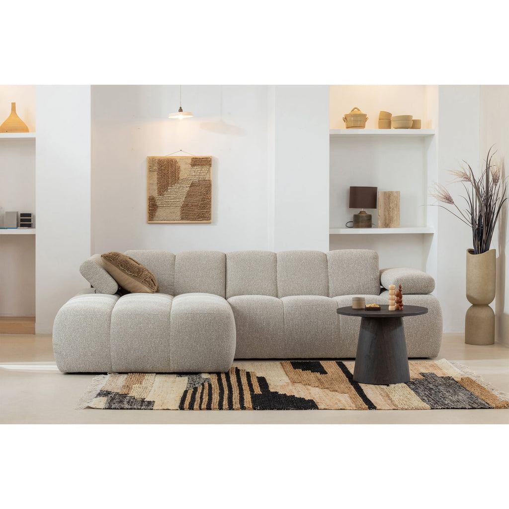 MOJO CHAISE LONGUE SOFA LEFT BOUCLE BEIGE MELANGE