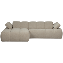 Laden Sie das Bild in den Galerie-Viewer, MOJO CHAISE LONGUE SOFA LEFT BOUCLE BEIGE MELANGE