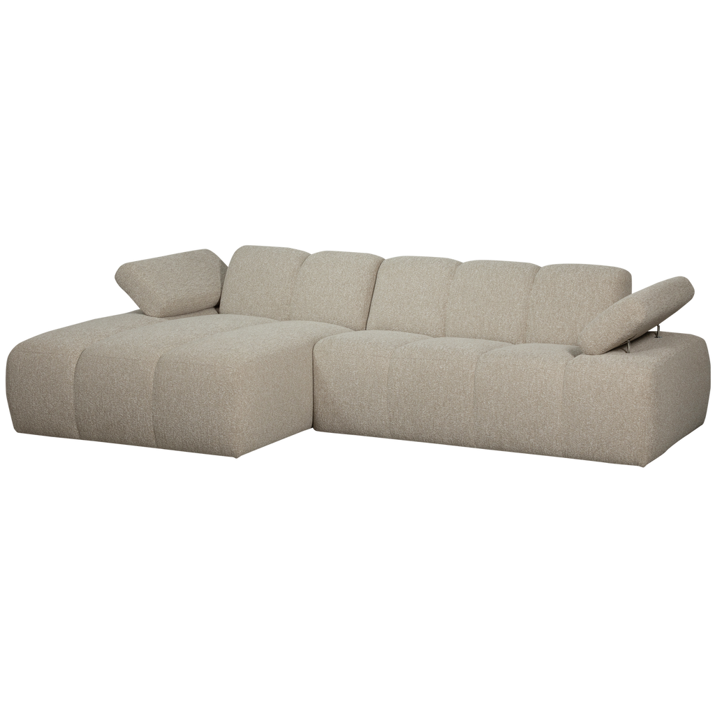 MOJO CHAISE LONGUE SOFA LEFT BOUCLE BEIGE MELANGE