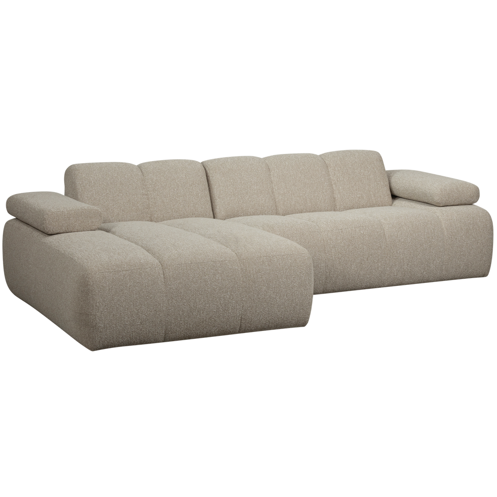 MOJO CHAISE LONGUE SOFA LEFT BOUCLE BEIGE MELANGE