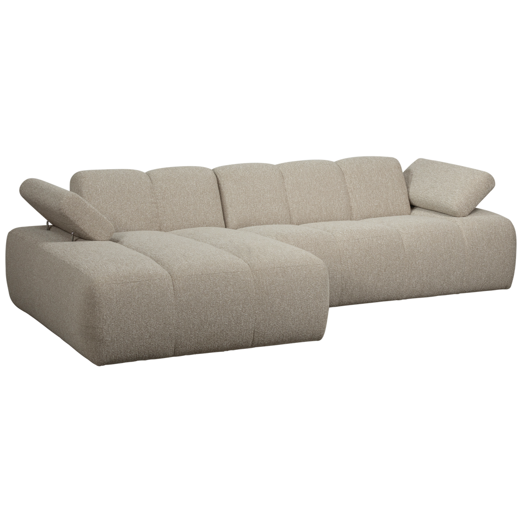 MOJO CHAISE LONGUE SOFA LEFT BOUCLE BEIGE MELANGE