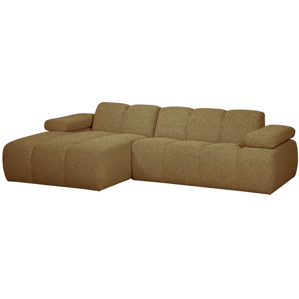 MOJO CHAISE LONGUE LEFT BOUCLE YELLOW/BROWN MELANGE