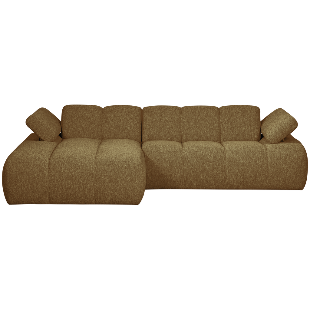 MOJO CHAISE LONGUE LEFT BOUCLE YELLOW/BROWN MELANGE