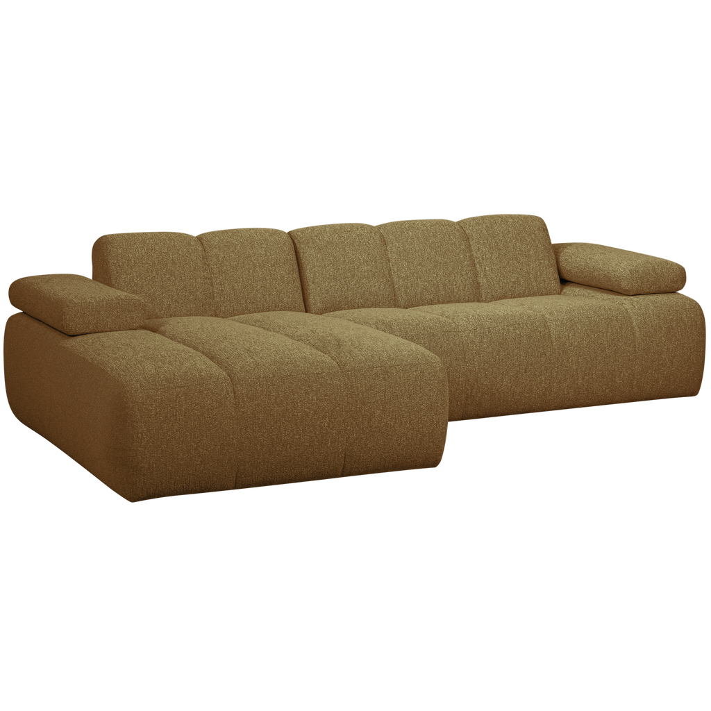 MOJO CHAISE LONGUE LEFT BOUCLE YELLOW/BROWN MELANGE