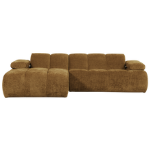 Laden Sie das Bild in den Galerie-Viewer, MOJO CHAISE LONGUE SOFA LEFT RIB FABRIC HONEY YELLOW