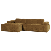 Laden Sie das Bild in den Galerie-Viewer, MOJO CHAISE LONGUE SOFA LEFT RIB FABRIC HONEY YELLOW
