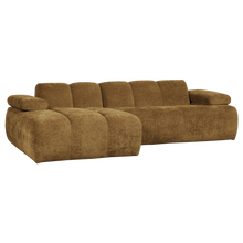 Laden Sie das Bild in den Galerie-Viewer, MOJO CHAISE LONGUE SOFA LEFT RIB FABRIC HONEY YELLOW