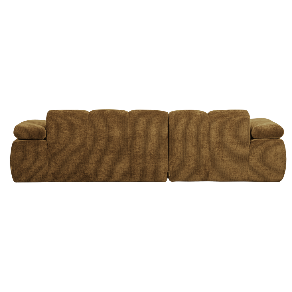 MOJO CHAISE LONGUE SOFA LEFT RIB FABRIC HONEY YELLOW