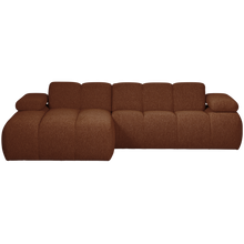 Laden Sie das Bild in den Galerie-Viewer, MOJO CHAISE LONGUE SOFA LEFT BOUCLE RUST BROWN MELANGE