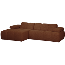 Laden Sie das Bild in den Galerie-Viewer, MOJO CHAISE LONGUE SOFA LEFT BOUCLE RUST BROWN MELANGE