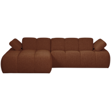 Laden Sie das Bild in den Galerie-Viewer, MOJO CHAISE LONGUE SOFA LEFT BOUCLE RUST BROWN MELANGE