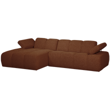 Laden Sie das Bild in den Galerie-Viewer, MOJO CHAISE LONGUE SOFA LEFT BOUCLE RUST BROWN MELANGE