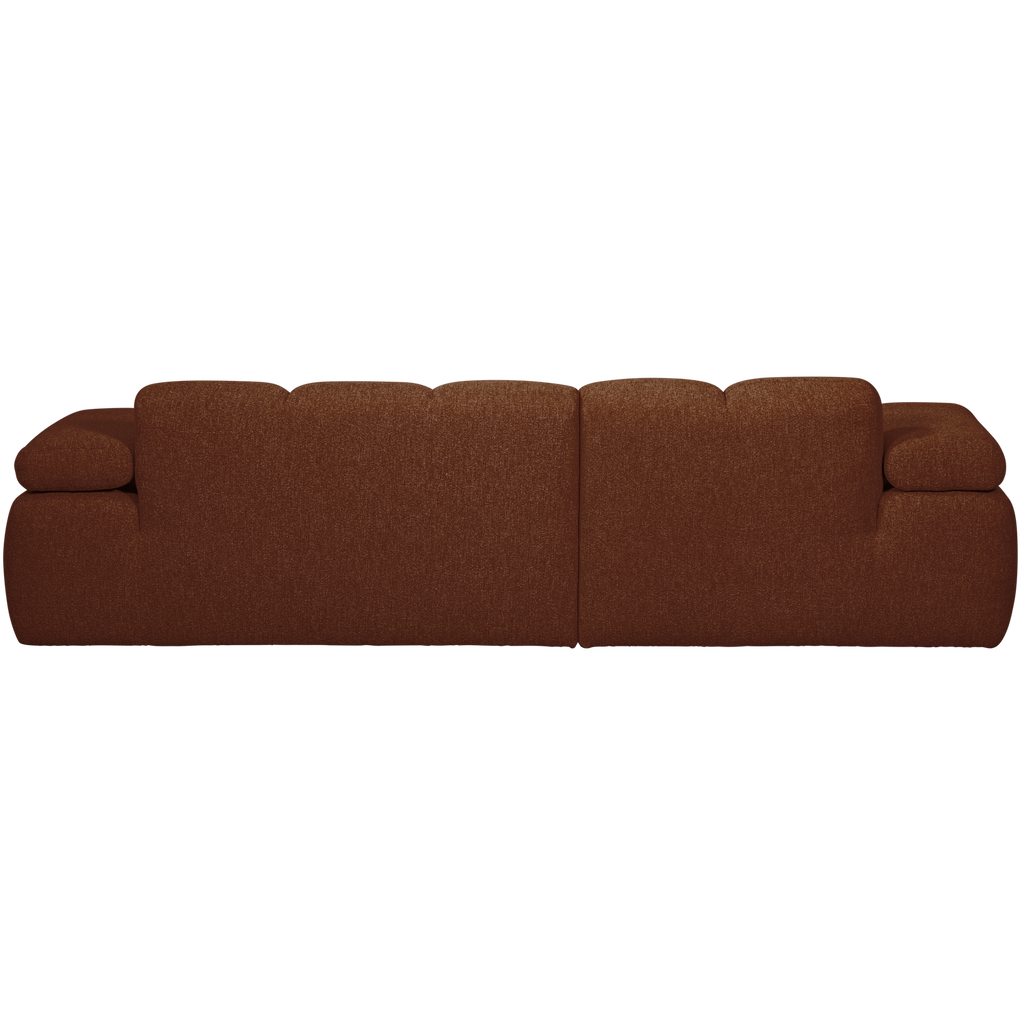 MOJO CHAISE LONGUE SOFA LEFT BOUCLE RUST BROWN MELANGE