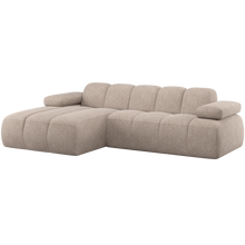 Laden Sie das Bild in den Galerie-Viewer, MOJO CHAISE LONGUE SOFA LEFT WOOLLY DARK SAND