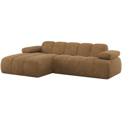 MOJO CHAISE LONGUE SOFA LEFT WOOLLY HONINGGEEL