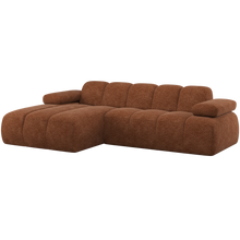 Laden Sie das Bild in den Galerie-Viewer, MOJO CHAISE LONGUE SOFA LEFT WOOLLY RUST BROWN