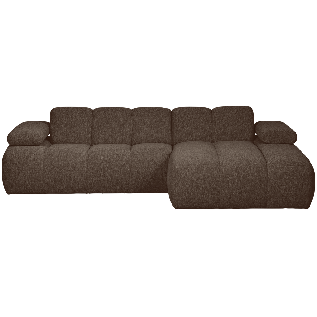 MOJO CHAISE LONGUE SOFA RIGHT BOUCLE BROWN MELANGE