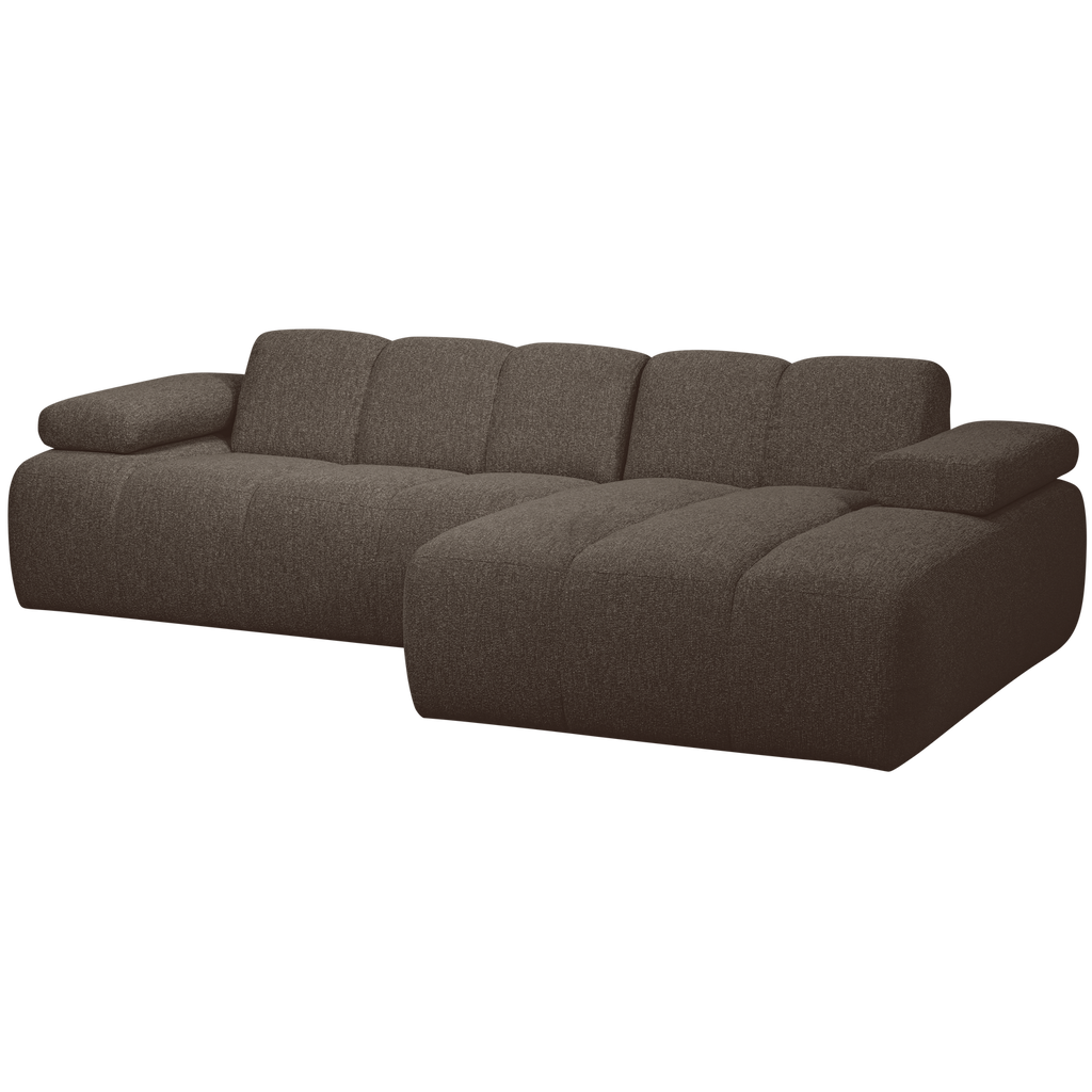 MOJO CHAISE LONGUE SOFA RIGHT BOUCLE BROWN MELANGE