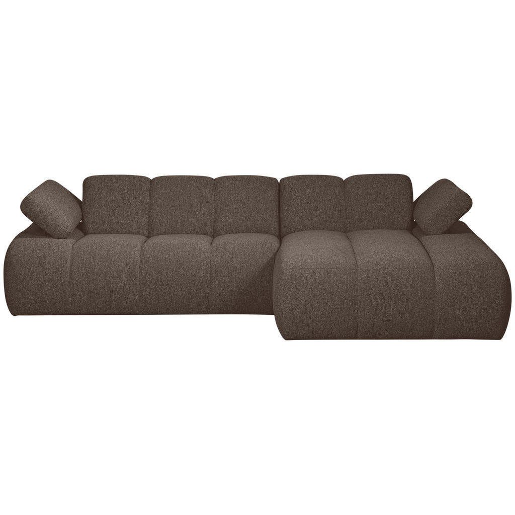 MOJO CHAISE LONGUE SOFA RIGHT BOUCLE BROWN MELANGE
