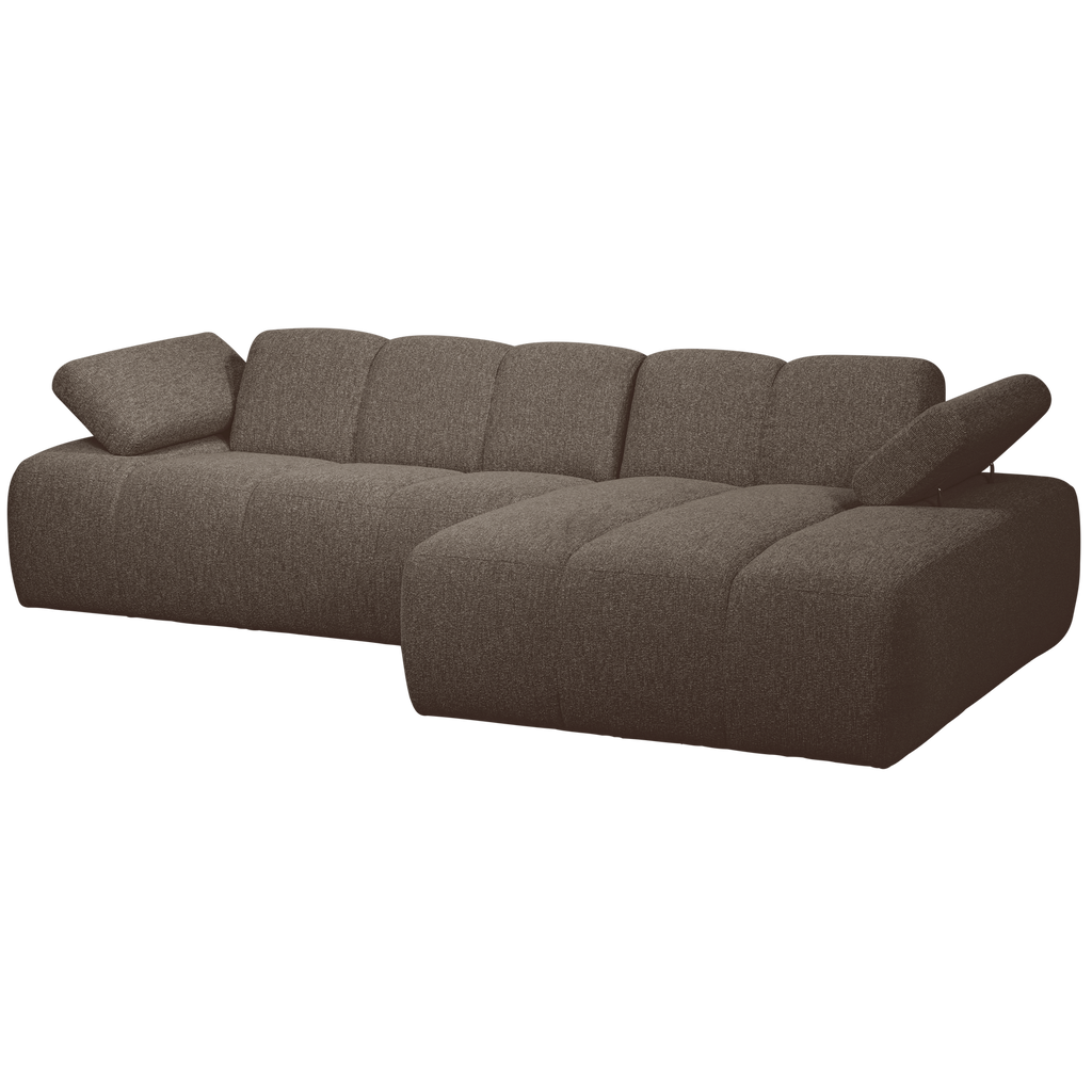 MOJO CHAISE LONGUE SOFA RIGHT BOUCLE BROWN MELANGE
