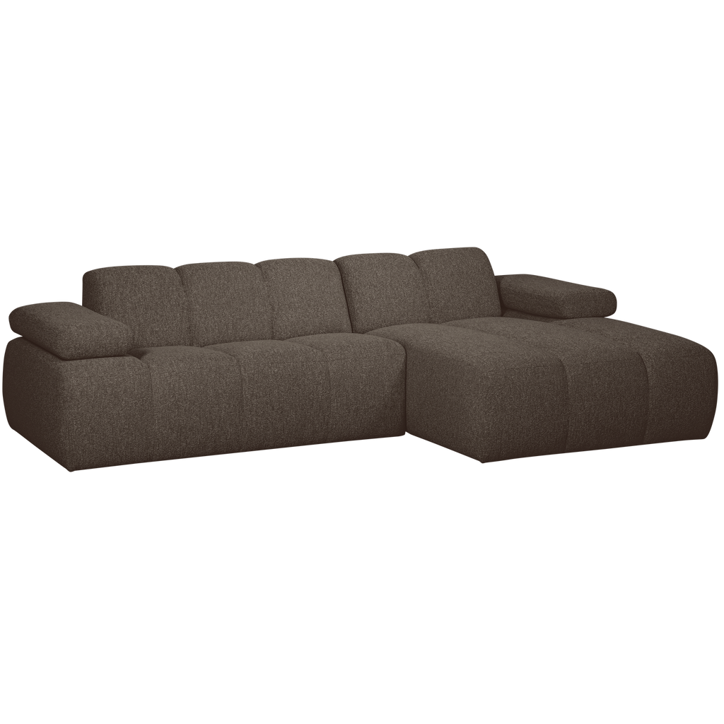 MOJO CHAISE LONGUE SOFA RIGHT BOUCLE BROWN MELANGE