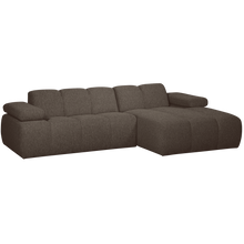Laden Sie das Bild in den Galerie-Viewer, MOJO CHAISE LONGUE SOFA RIGHT BOUCLE BROWN MELANGE