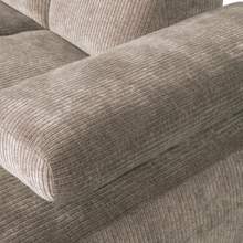 Laden Sie das Bild in den Galerie-Viewer, MOJO CHAISE LONGUE SOFA RIGHT RIB FABRIC DARK SAND