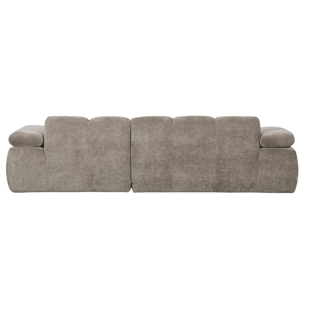 MOJO CHAISE LONGUE SOFA RIGHT RIB FABRIC DARK SAND