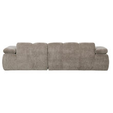 Laden Sie das Bild in den Galerie-Viewer, MOJO CHAISE LONGUE SOFA RIGHT RIB FABRIC DARK SAND