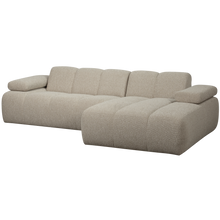 Laden Sie das Bild in den Galerie-Viewer, MOJO CHAISE LONGUE SOFA RIGHT BOUCLE BEIGE MELANGE