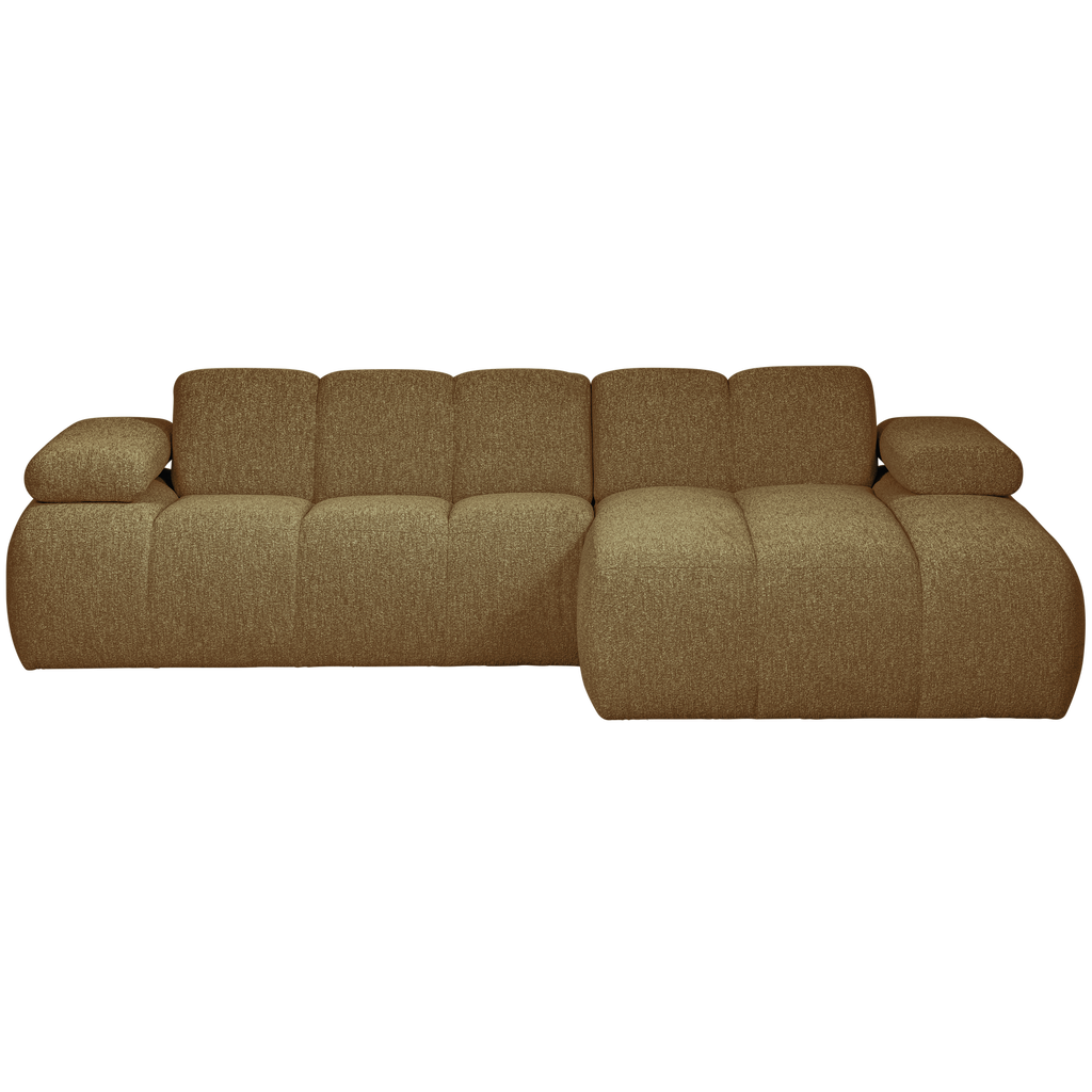 MOJO CHAISE LONGUE SOFA RIGHT BOUCLE YELLOW BROWN MELANGE