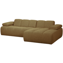 Laden Sie das Bild in den Galerie-Viewer, MOJO CHAISE LONGUE SOFA RIGHT BOUCLE YELLOW BROWN MELANGE