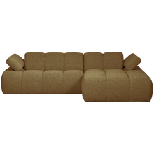 Laden Sie das Bild in den Galerie-Viewer, MOJO CHAISE LONGUE SOFA RIGHT BOUCLE YELLOW BROWN MELANGE